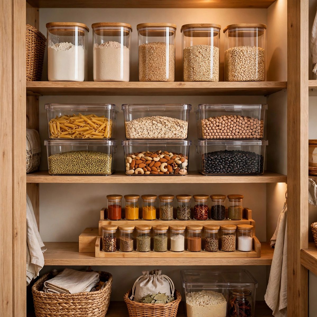 Pantry storage measuring guide