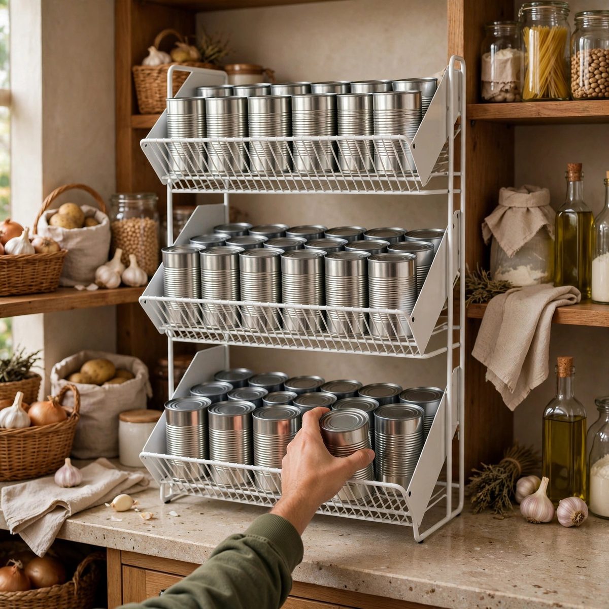 NeatNest Stackable Can Dispenser Rack — view 4
