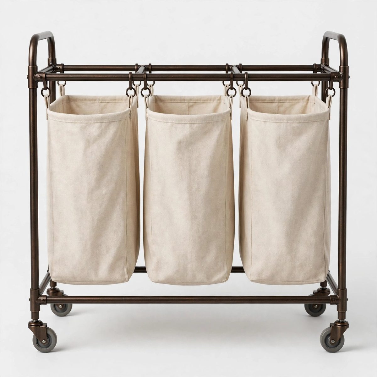 OrderlyOak 3-Bag Laundry Sorter Hamper