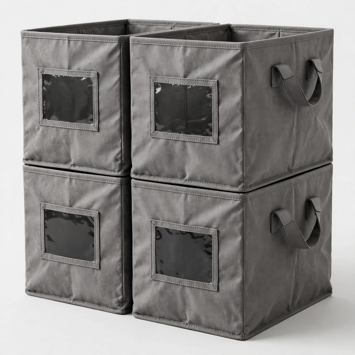OrderlyOak Canvas Wardrobe Storage Bins, 4 Pack — view 2