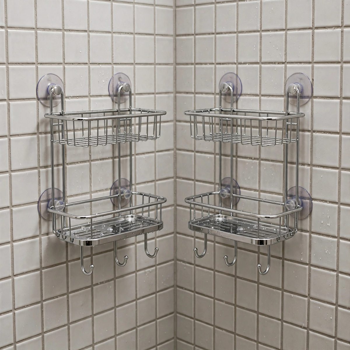 OrderlyOak Corner Shower Caddy, 2 Pack