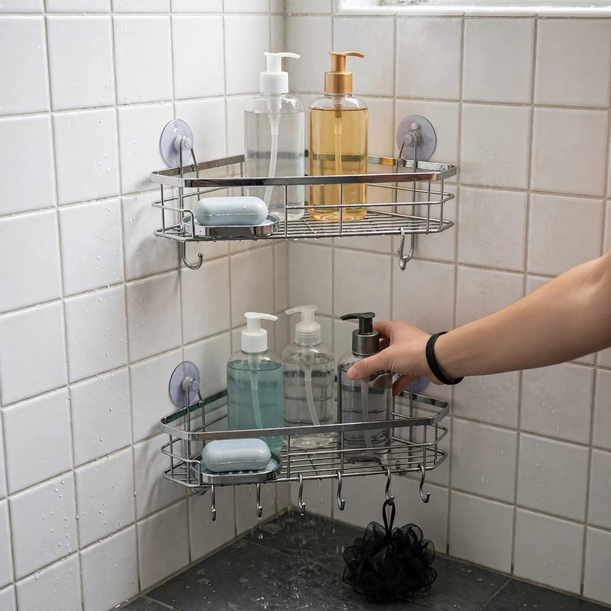 OrderlyOak Corner Shower Caddy, 2 Pack — view 4