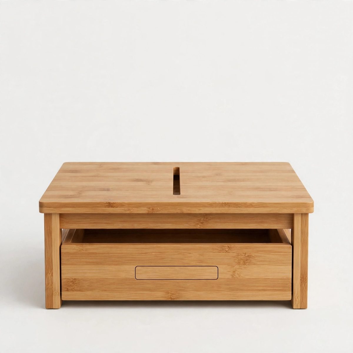 OrderlyOak Monitor Stand with Drawer Organizer