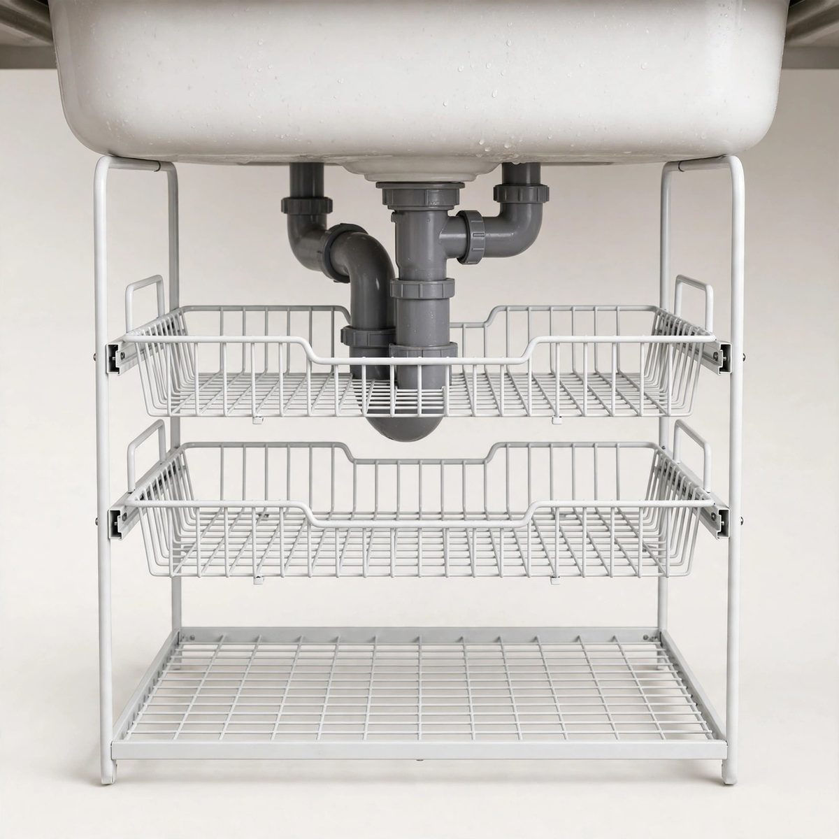 OrderlyOak Under-Sink Organizer Rack
