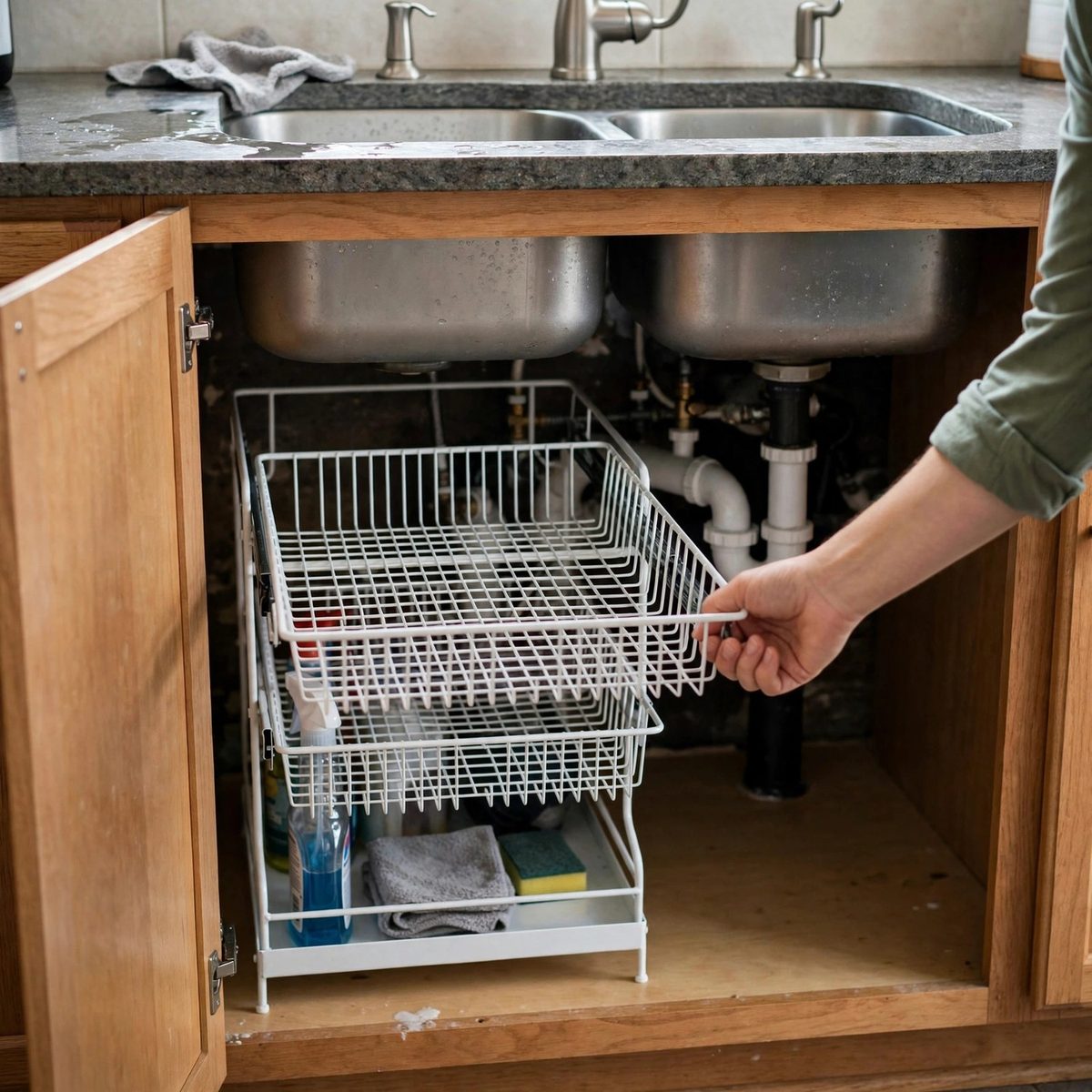 OrderlyOak Under-Sink Organizer Rack — view 4