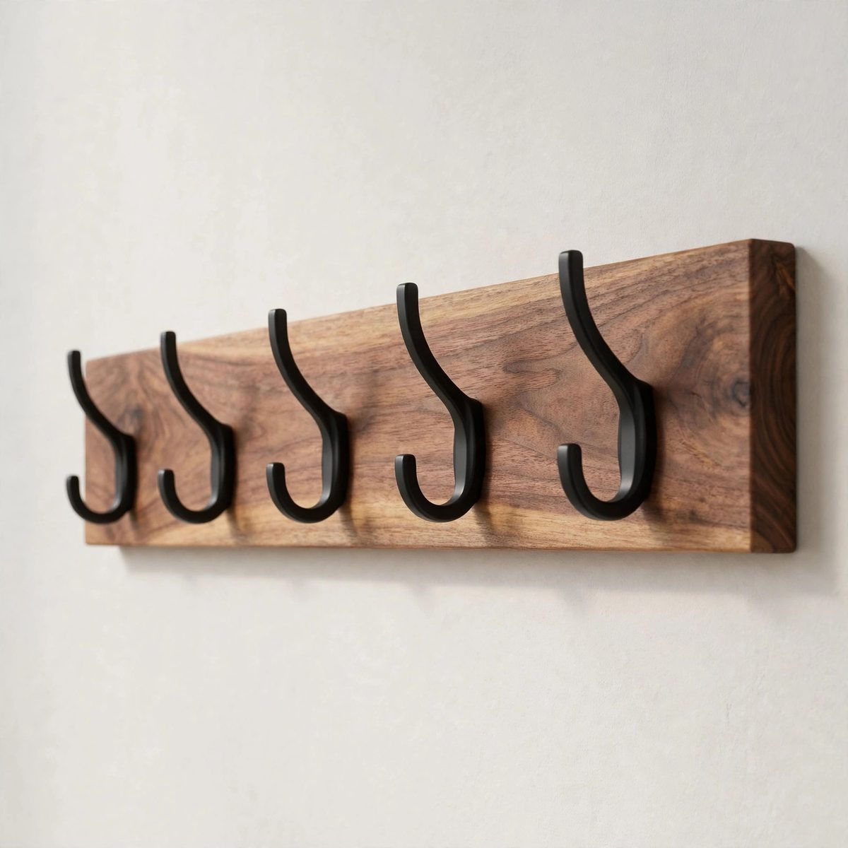 OrderlyOak Wall-Mount Coat Hook Rail, 5 Hook — view 2