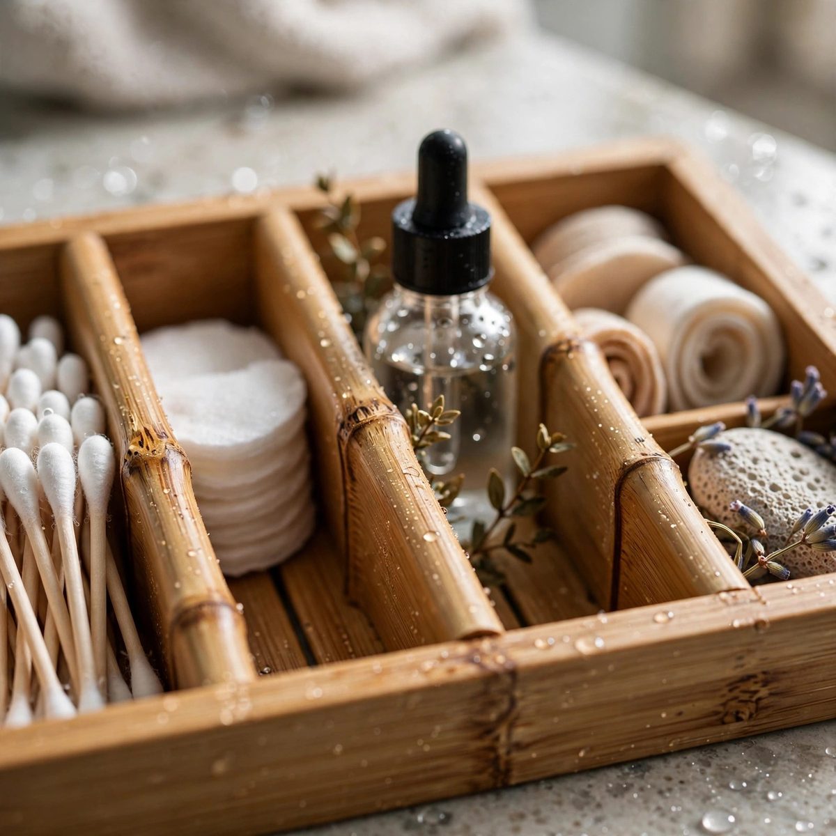 TidyHaven Bamboo Vanity Organizer Tray — view 3