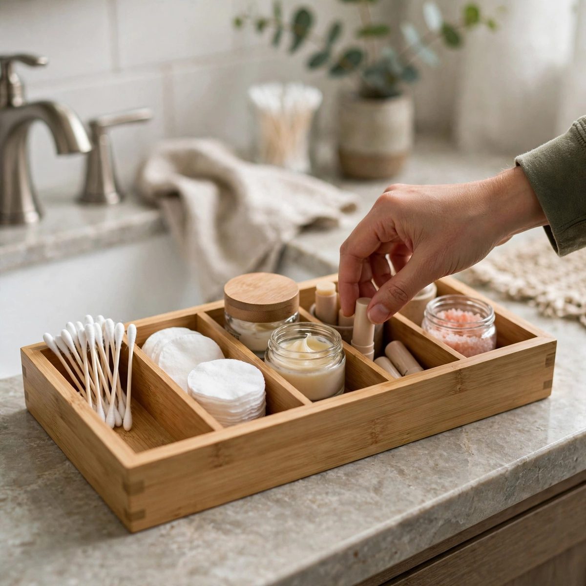 TidyHaven Bamboo Vanity Organizer Tray — view 4