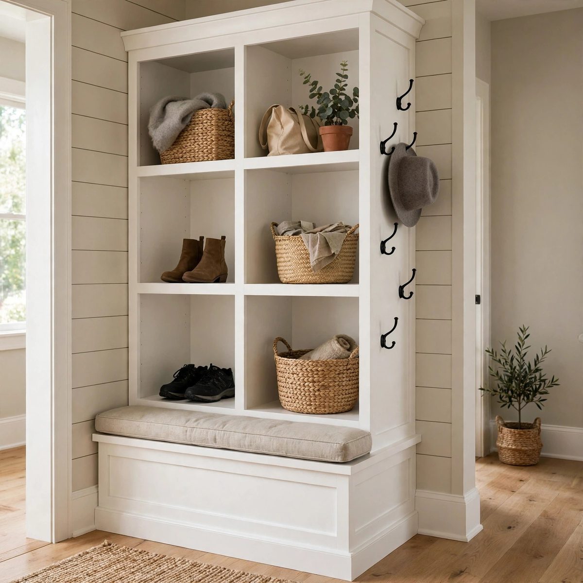 TidyHaven Mudroom Cubby Storage Tower — view 4