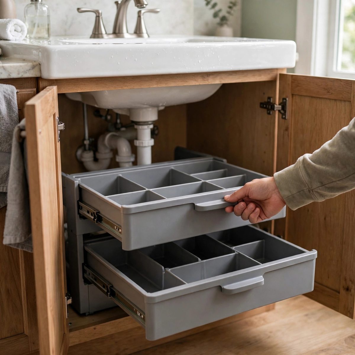 TidyHaven Under-Sink Bathroom Organizer — view 4